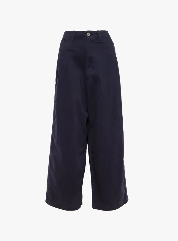 Wide Chino Pants Navy sold by Garbstore