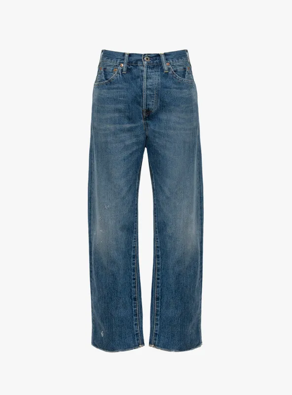 Selvedge Denim Used Ankle Cut Vintage Dark made by Chimala