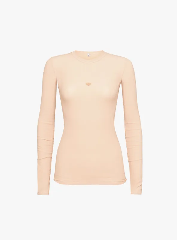 Heart Long Sleeve Tee Tin Beige sold by Garbstore