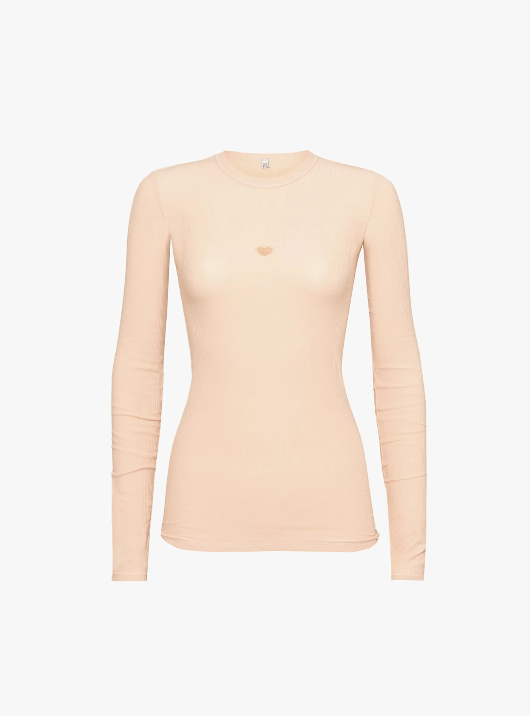 Heart Long Sleeve Tee Tin Beige sold by Garbstore