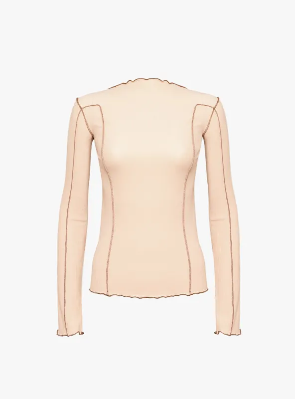 Omato Long Sleeve Tee Tin Beige made by Baserange