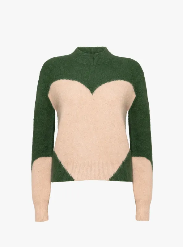 Bicolour Knit Pullover Green made by TOGA Pulla