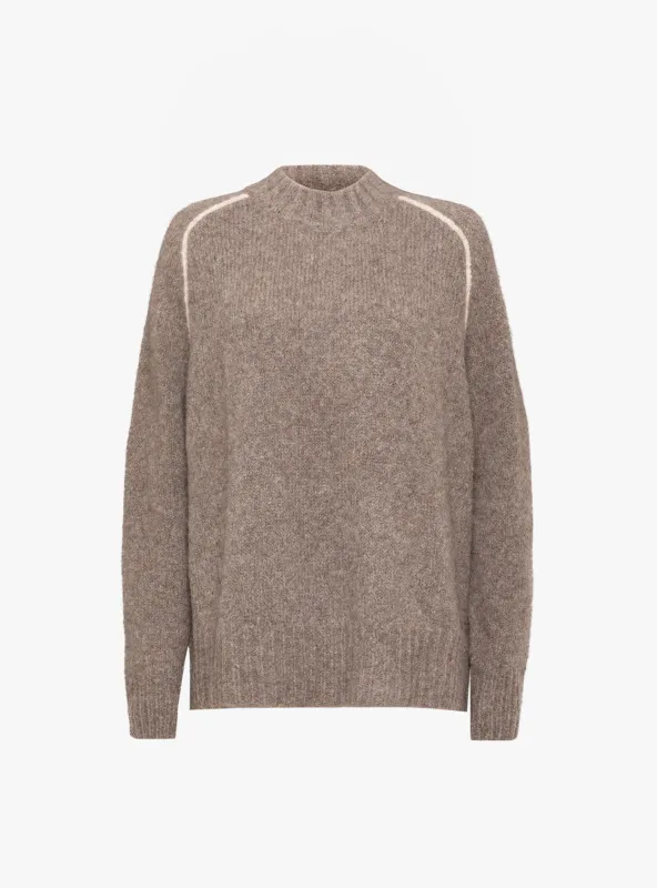 Rolled Seam Sweater Light Umber made by 7115 by Szeki