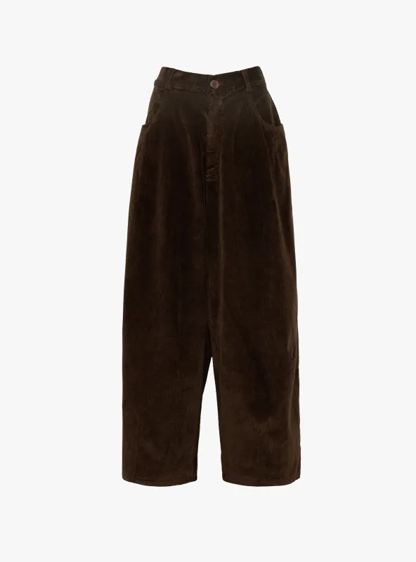 Corduroy Baggy Pants Brown sold by Garbstore