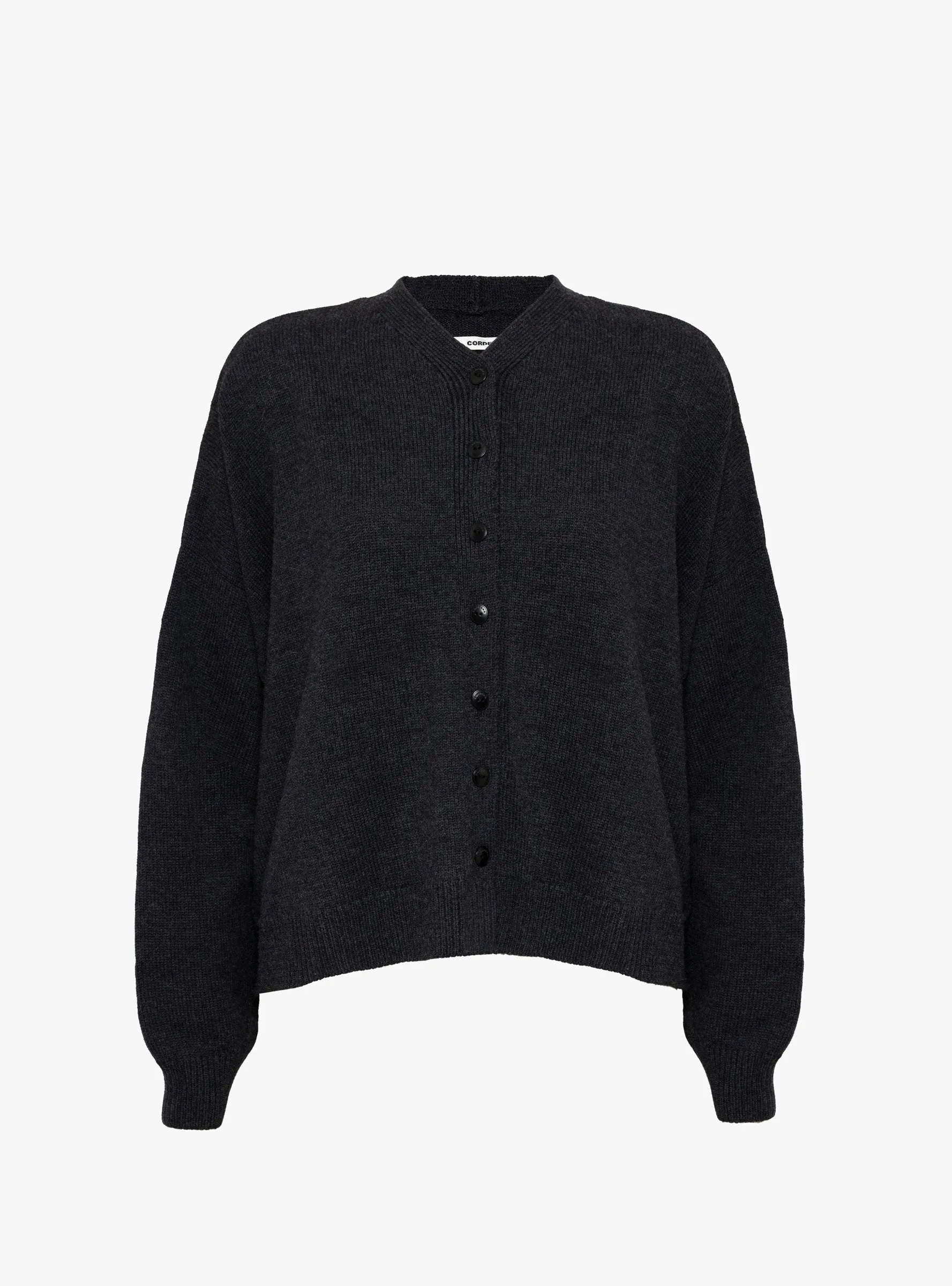 Merino Wool Cardigan Anthracite sold by Garbstore