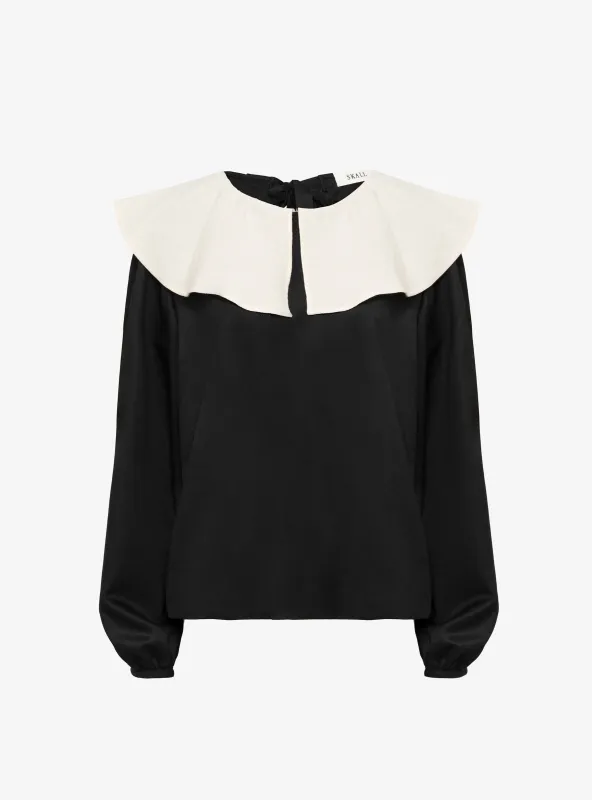 Cherie Blouse Black made by Garbstore