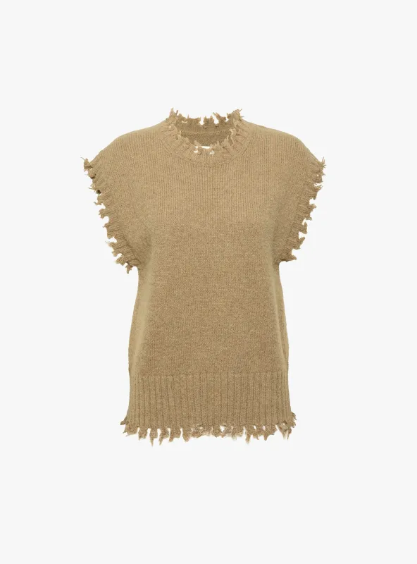 Fray Shell Knit Tobacco sold by Garbstore