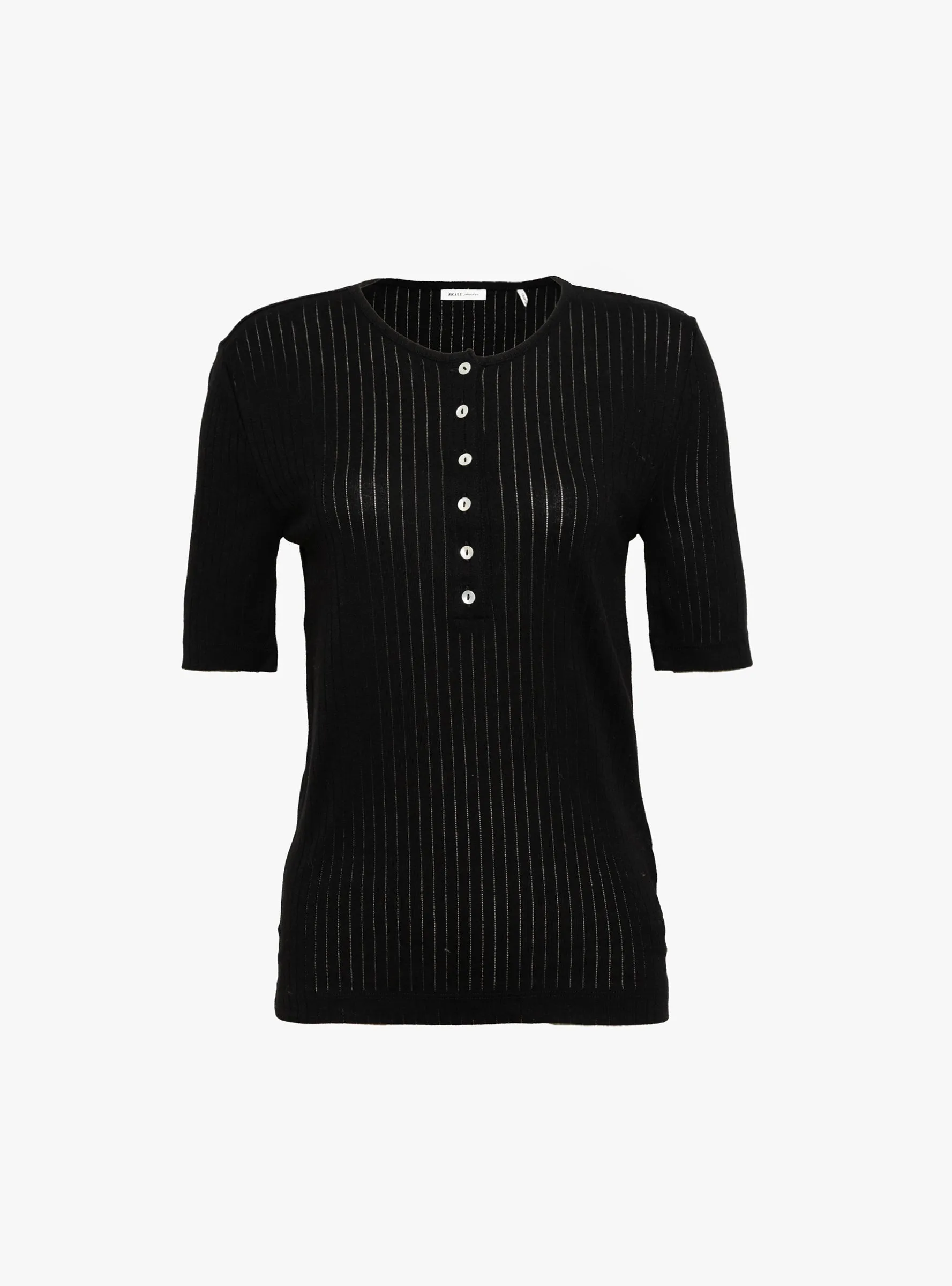 Liv Henley Tee Black sold by Garbstore