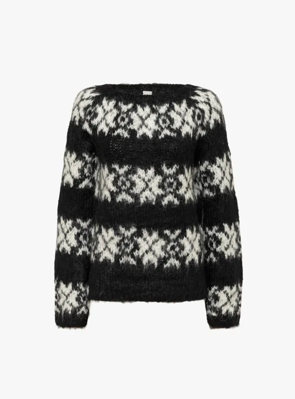 Inka Jumper Black with Off White sold by Garbstore