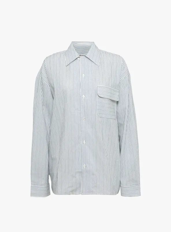 Wray Shirt Natural and Navy sold by Garbstore