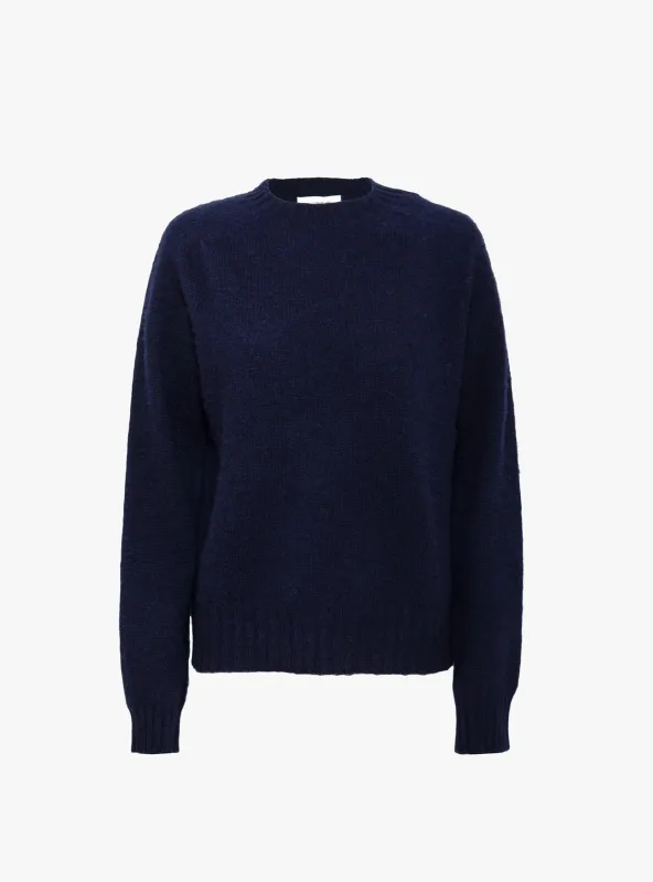 Jets Crew Neck Knit Navy made by YMC