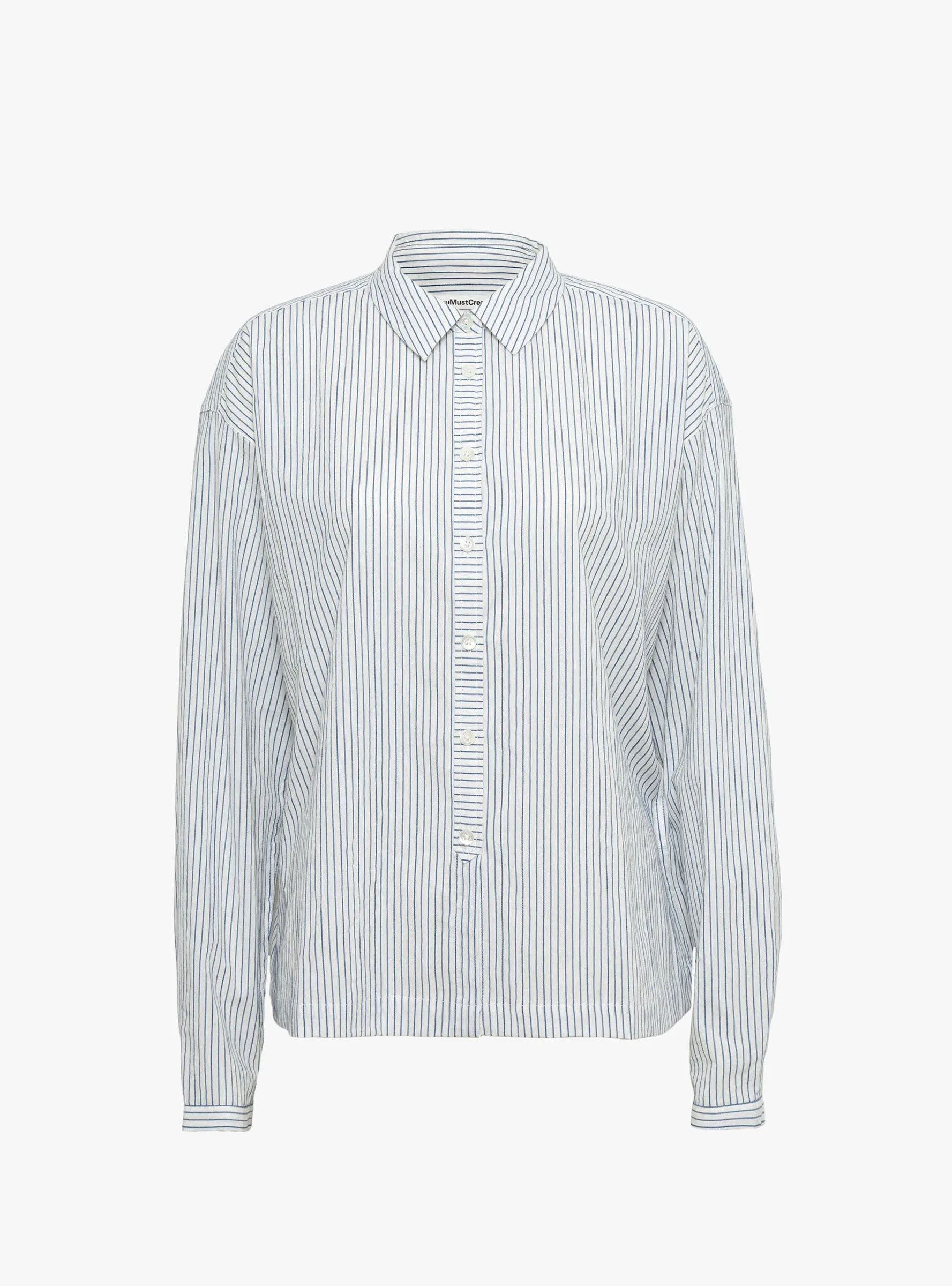 Marianne Long Sleeve Shirt Natural and Navy sold by Garbstore