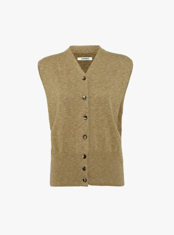 Flecked Cotton Waistcoat Copal made by Cordera