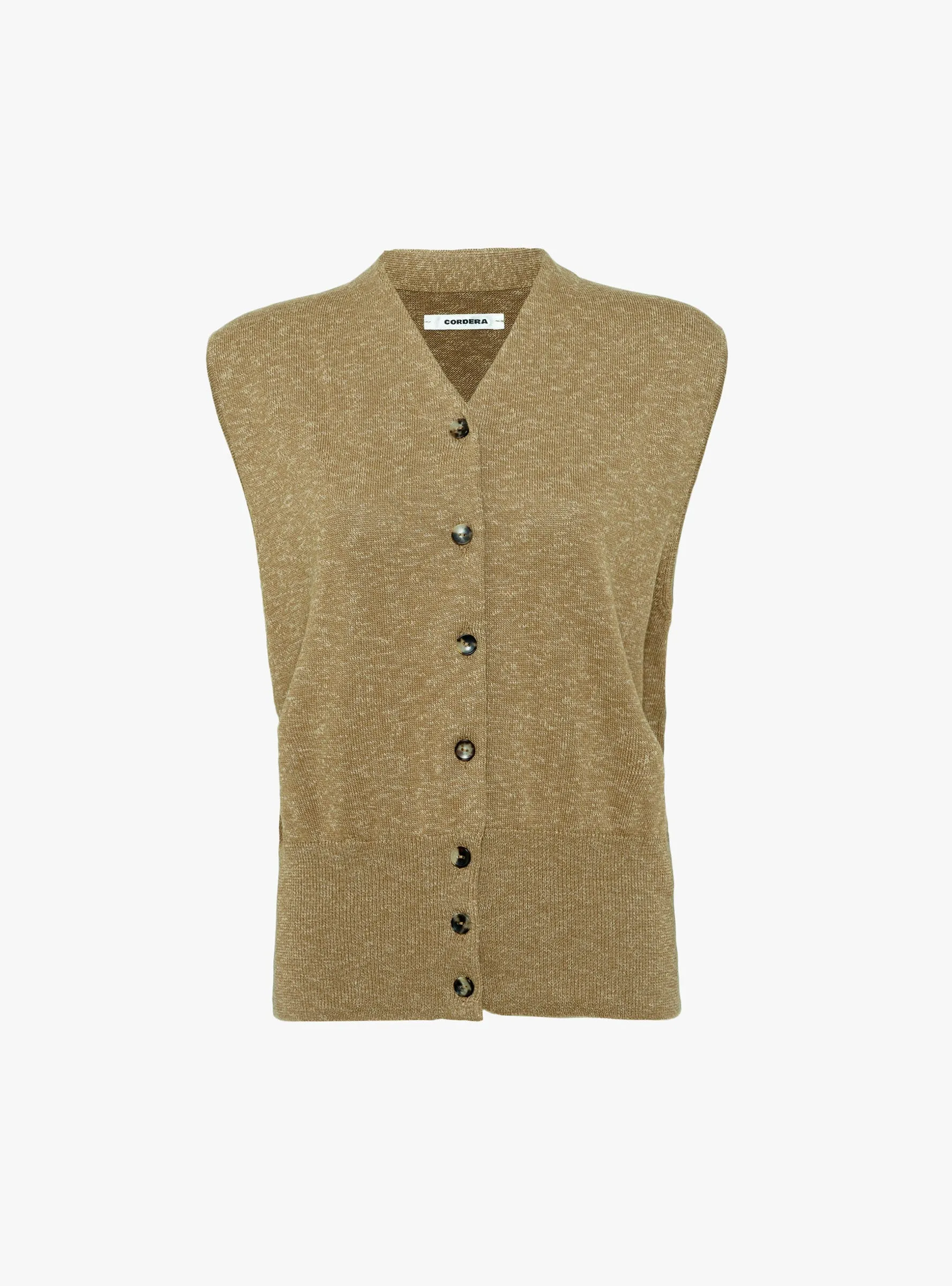 Flecked Cotton Waistcoat Copal sold by Garbstore