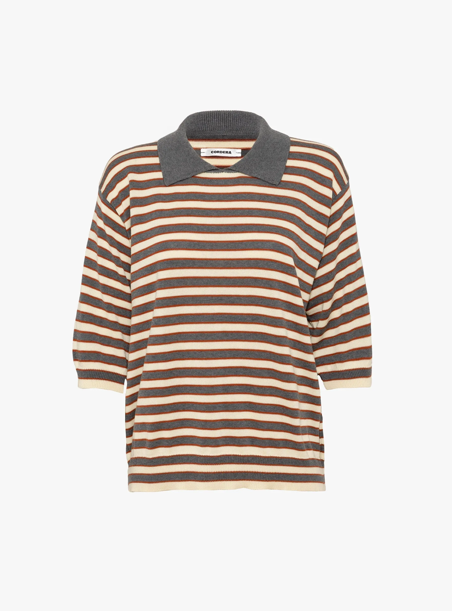 Oversized Cotton Striped Polo Multi sold by Garbstore