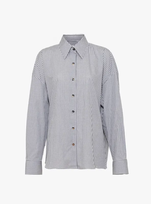 Oversized Shirt Vichy Grey sold by Garbstore