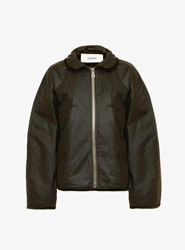 British Oilskin Flying Jacket Olive sold by Garbstore