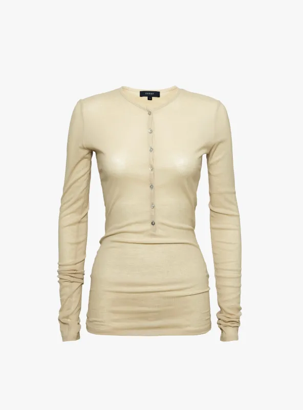 Isabella Long Sleeve T-Shirt Ecru made by soeur