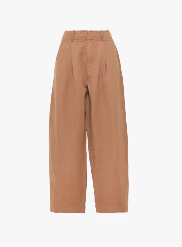 Bari Crop Trouser Deep Khaki sold by Garbstore