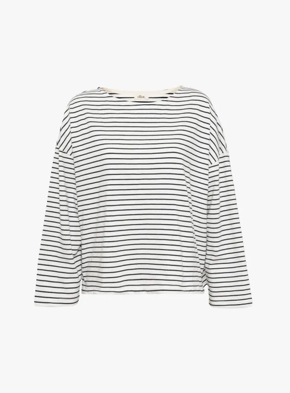 Martha Long Sleeve T-Shirt Ocean Stripe made by Garbstore