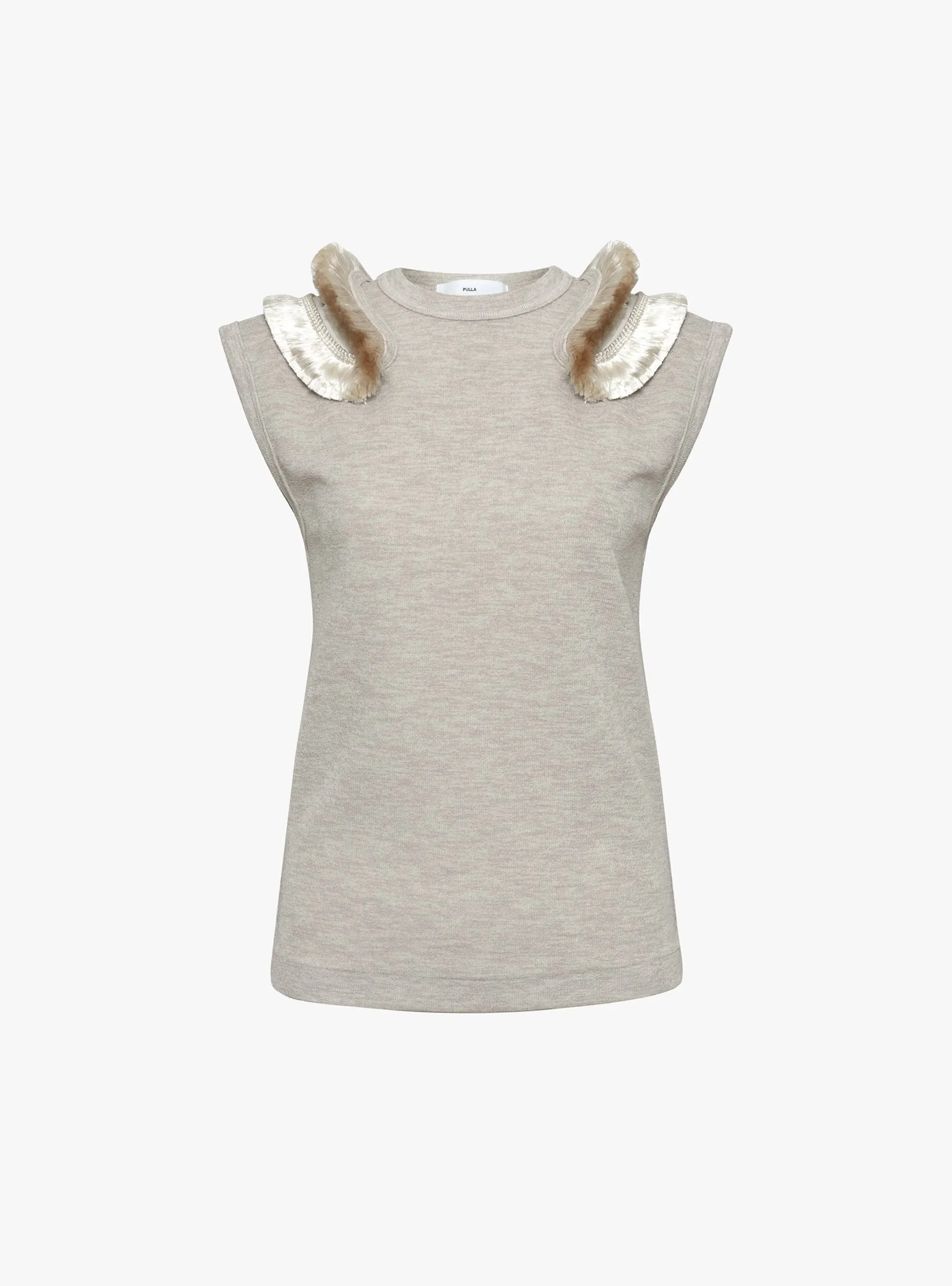 Double Face Jersey Sleeveless Top Beige sold by Garbstore