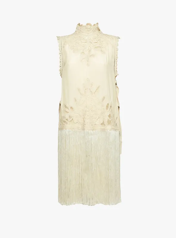 Adelina Battenberg Lace Vest Cream made by Sea