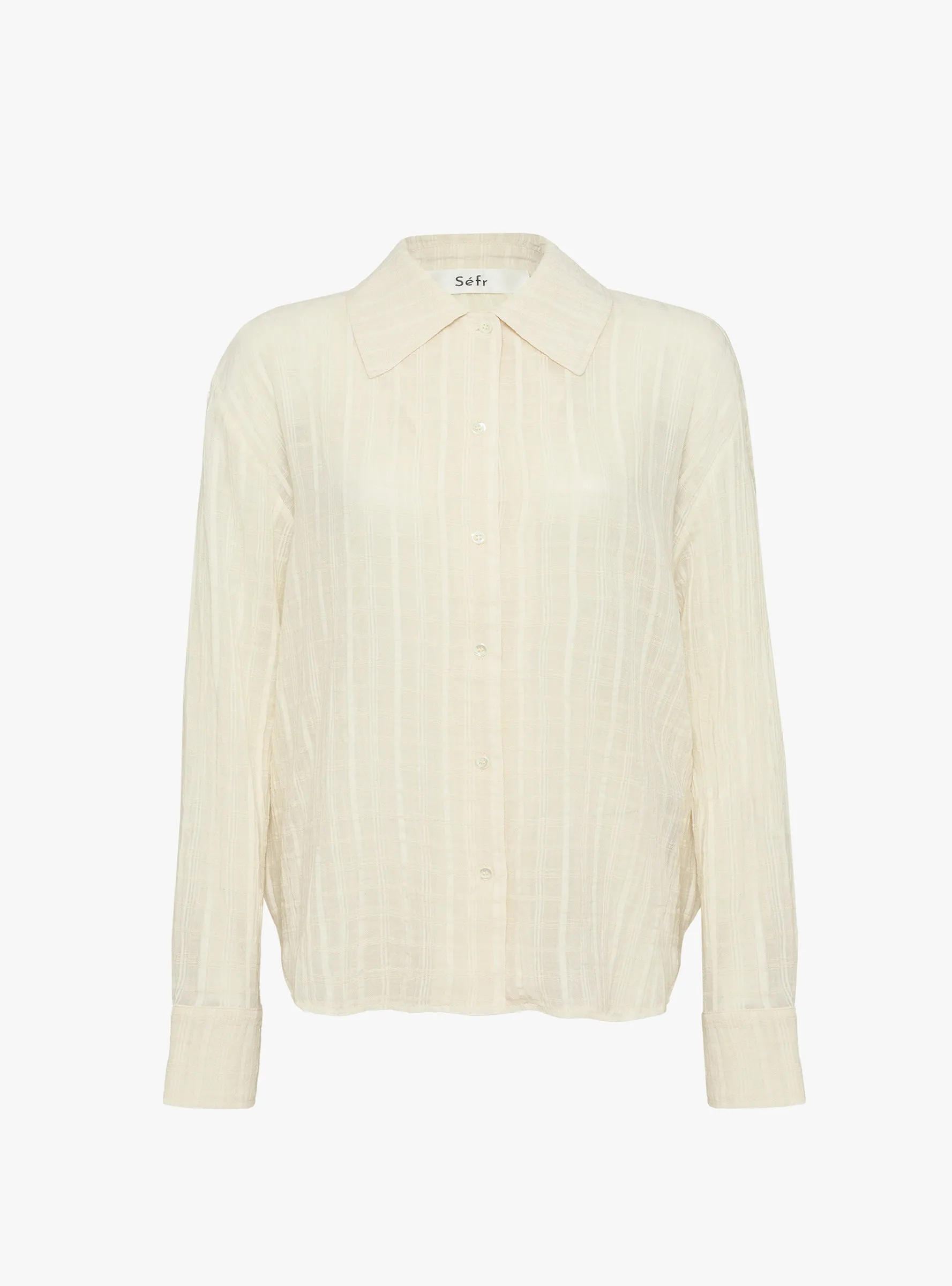 Imogen Shirt Cloud White Check sold by Garbstore