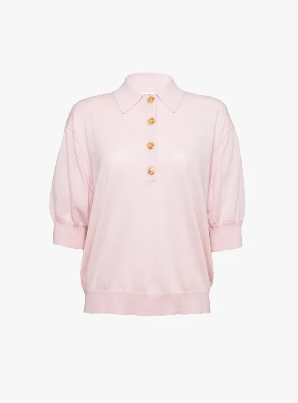 Oda Polo Knit Rosewater sold by Garbstore