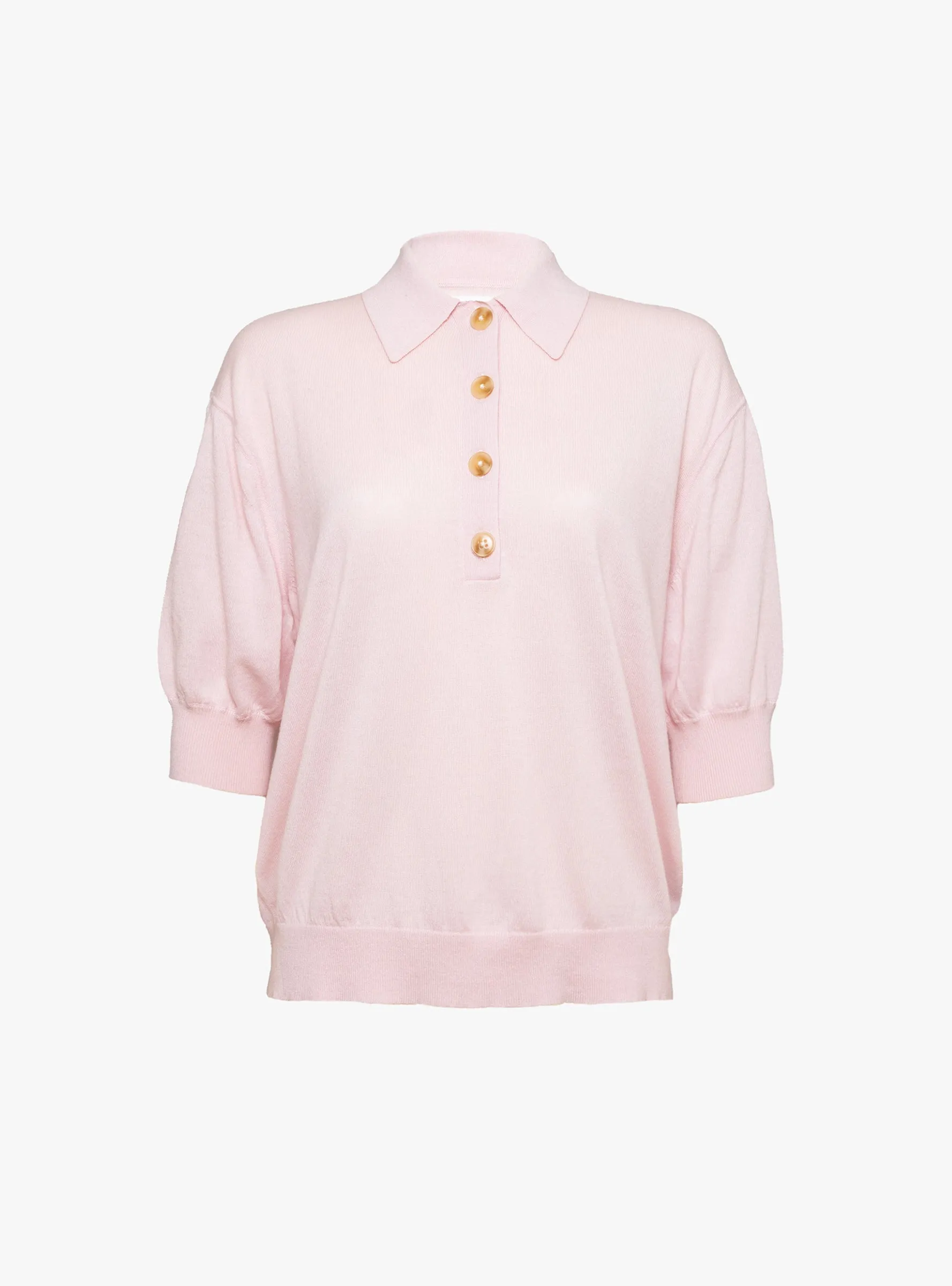 Oda Polo Knit Rosewater sold by Garbstore
