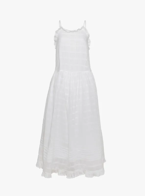 Fiore Strap Dress Optic White made by Skall Studio