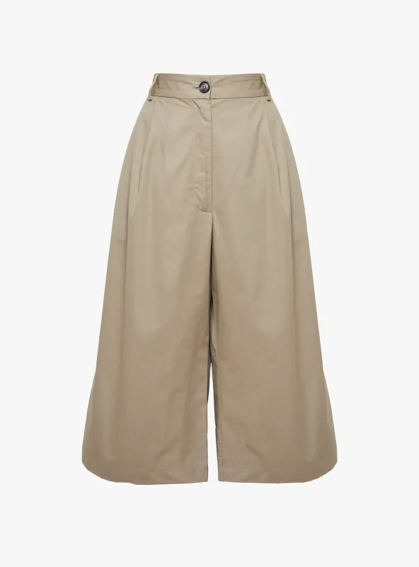 Cotton Capri Pants Camel made by Cordera