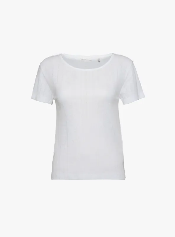 Anna Cap Sleeve Tee Optic White made by Skall Studio