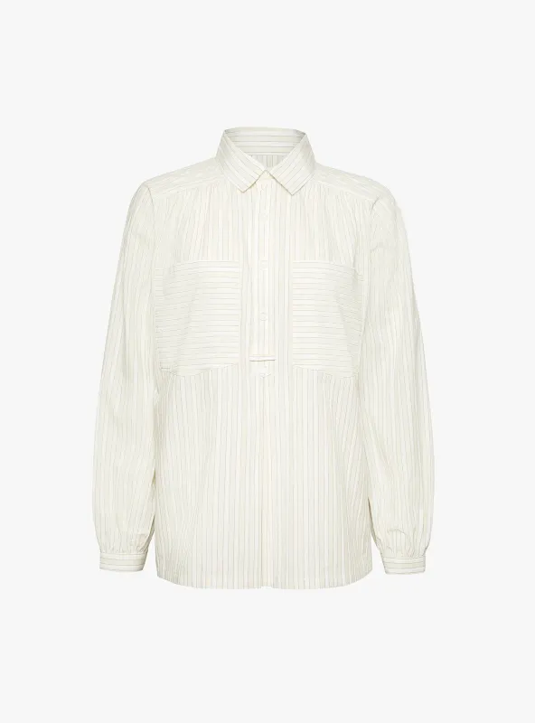 Amelie Shirt Soft Yellow Stripe made by Garbstore