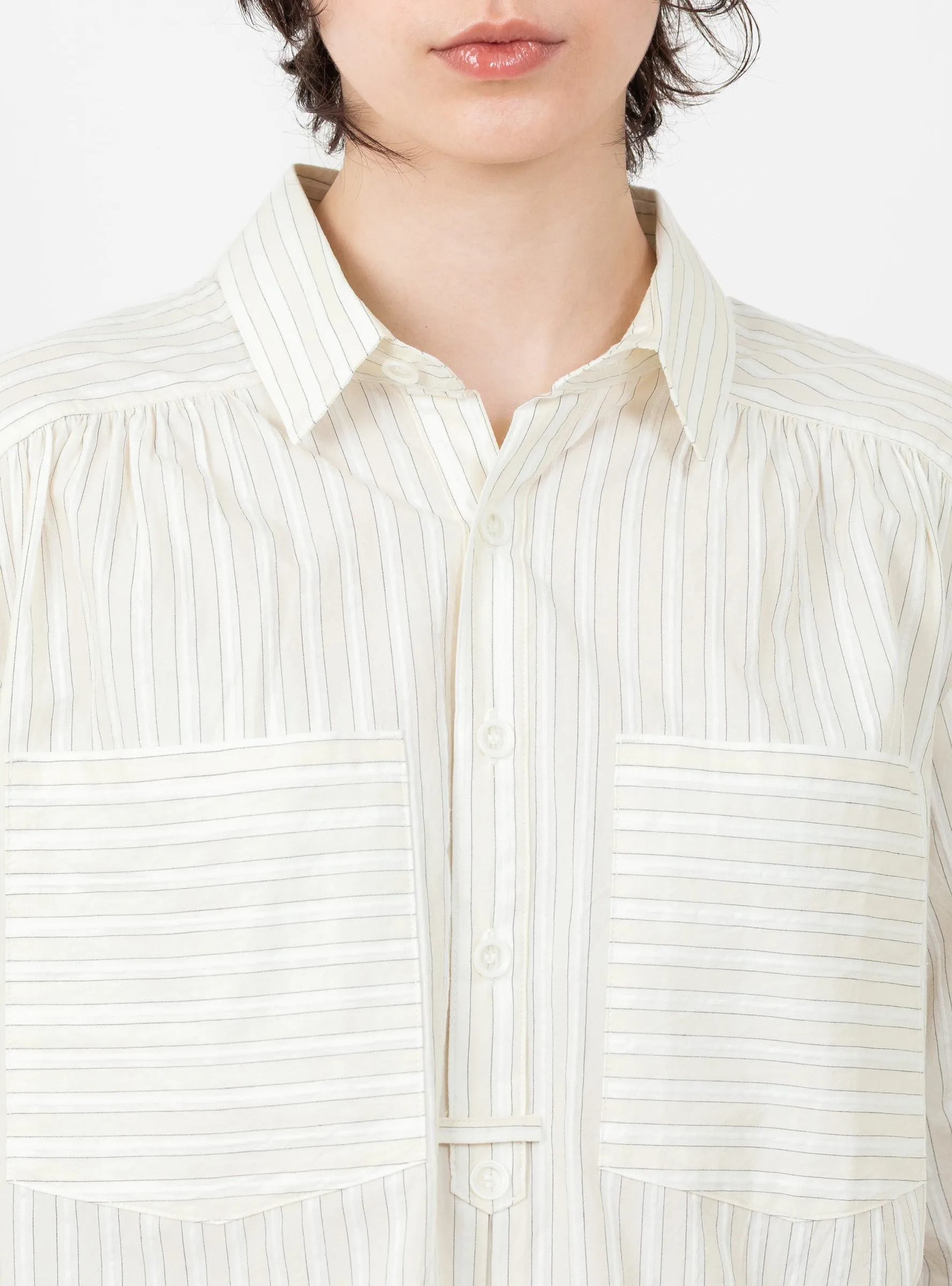 Amelie Shirt Soft Yellow Stripe sold by Garbstore product image thumbnail 4