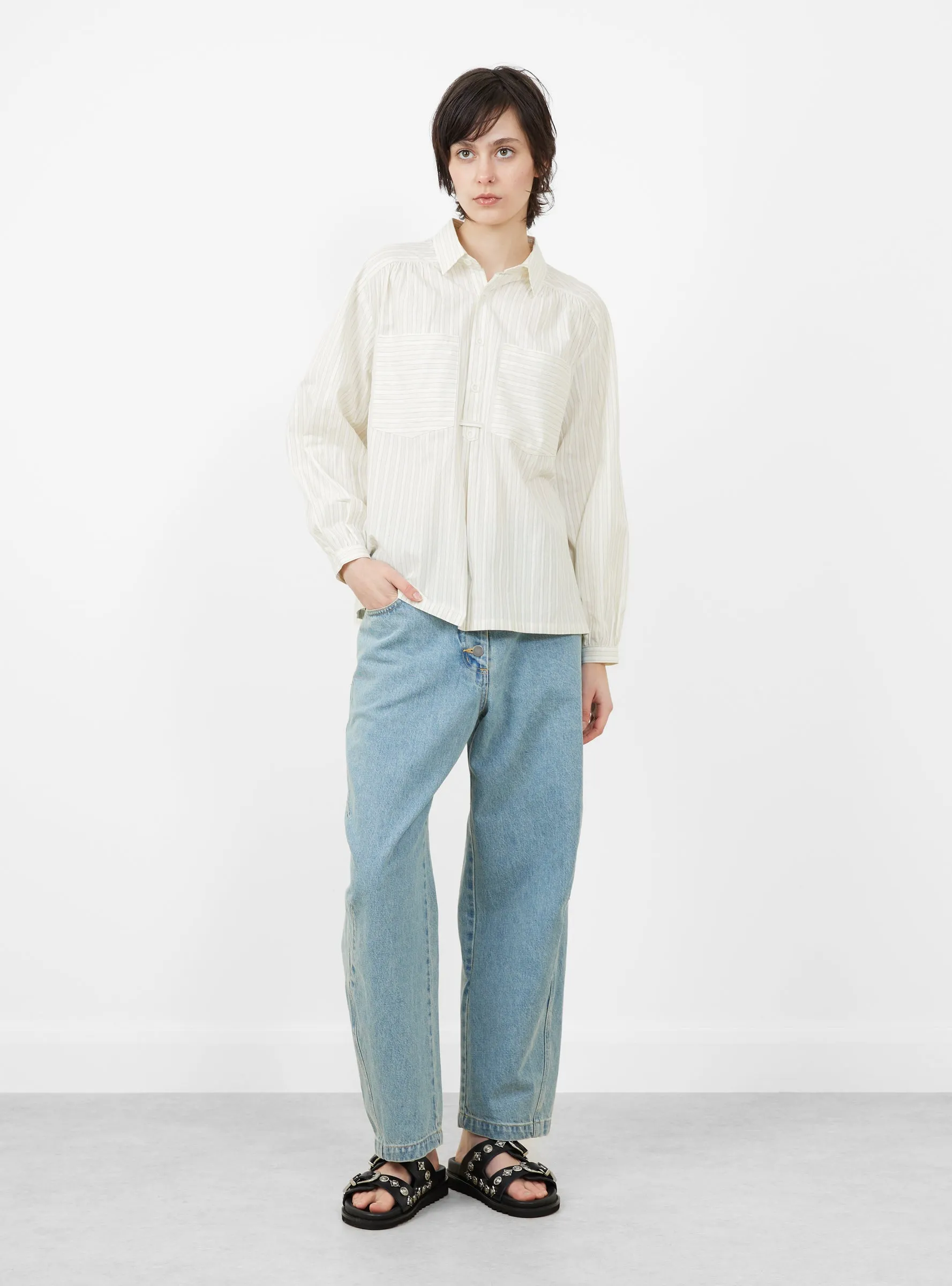 Amelie Shirt Soft Yellow Stripe sold by Garbstore product image thumbnail 2