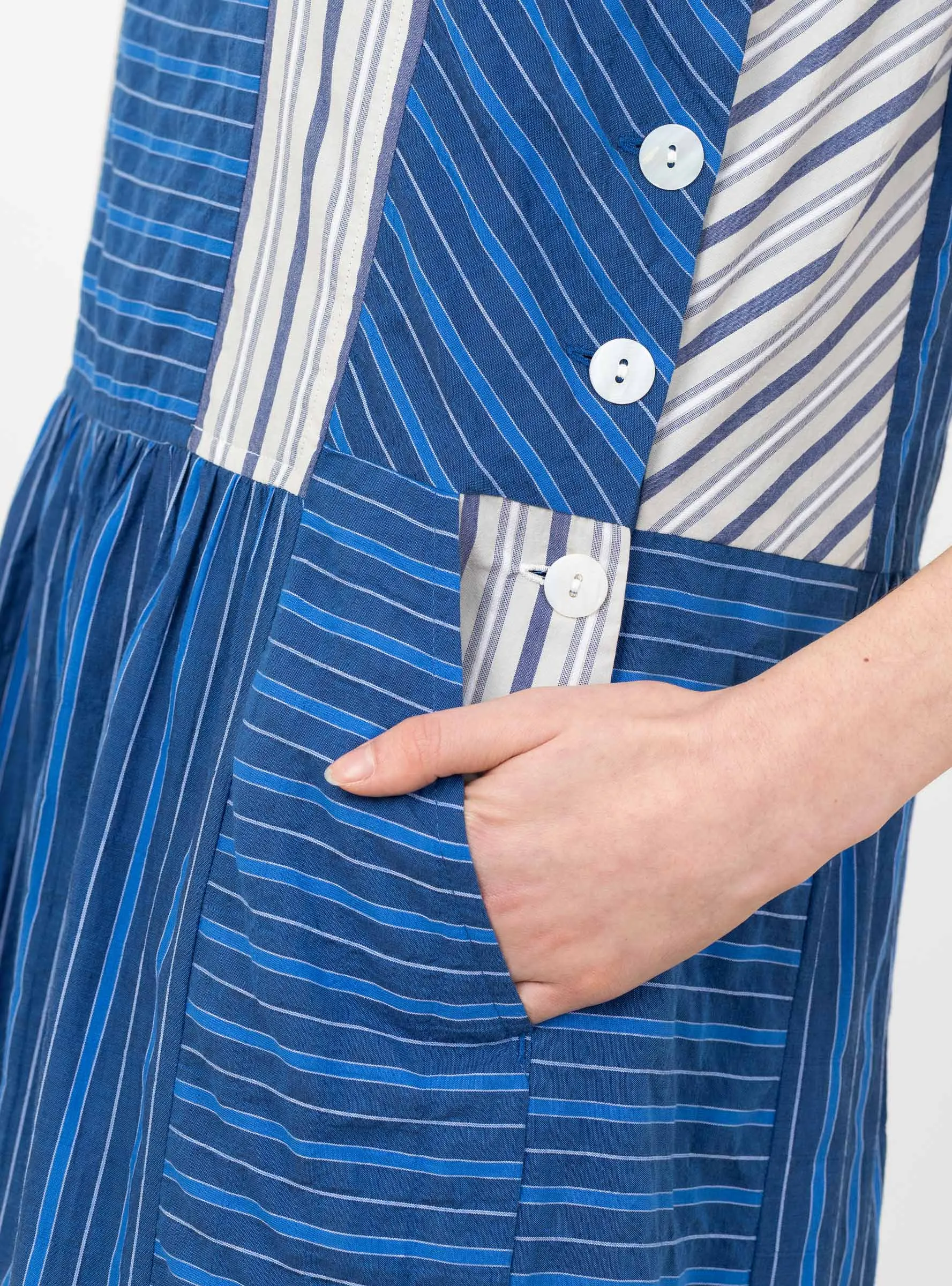 Amee Dress Cobalt Stripe Mix sold by Garbstore product image thumbnail 4