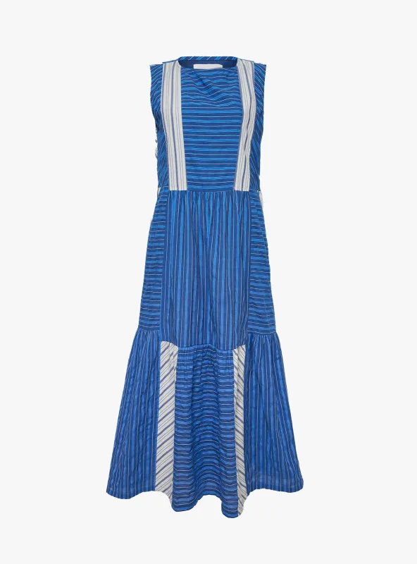 Amee Dress Cobalt Stripe Mix made by Garbstore