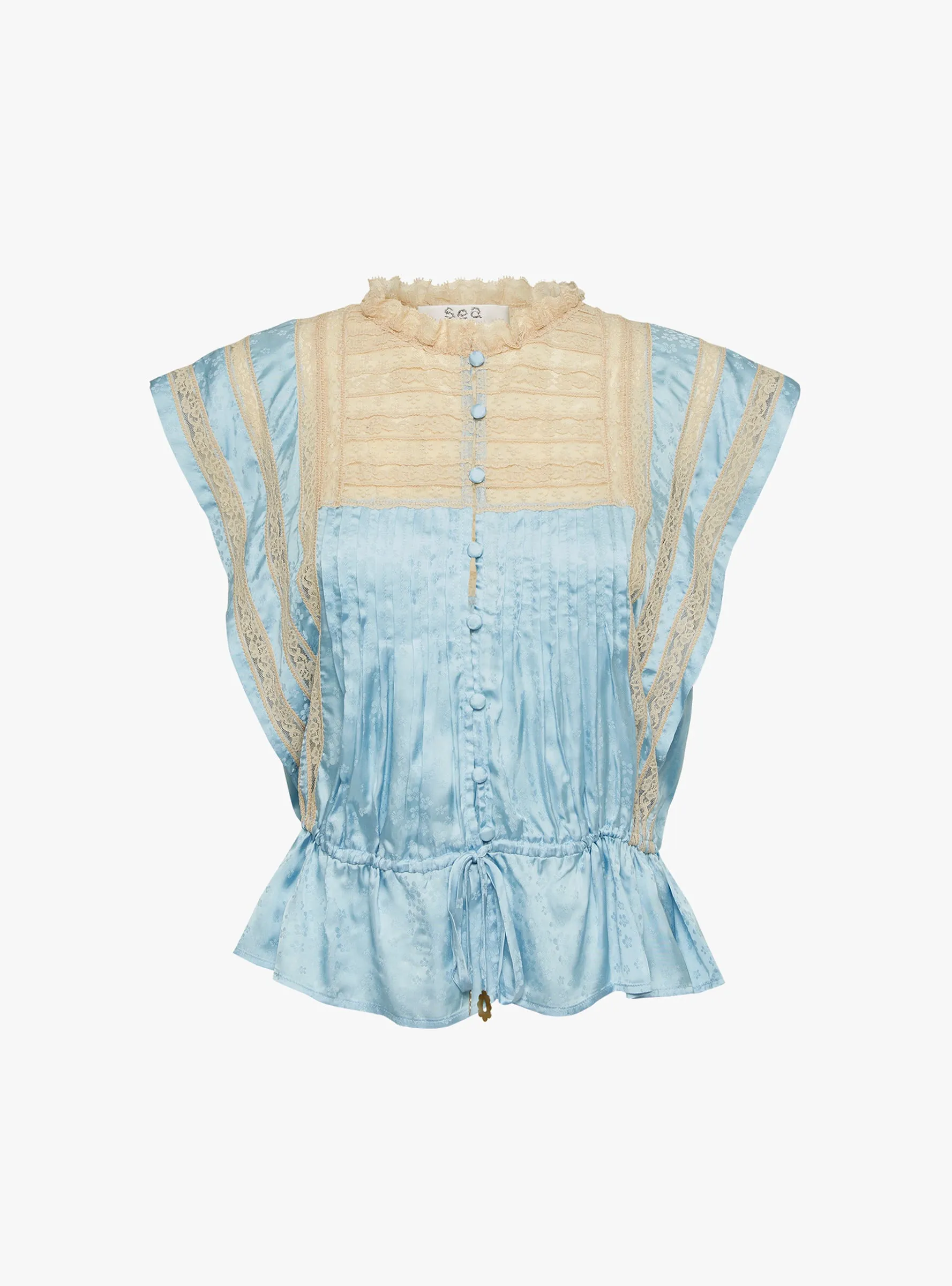 Ethel Top Blue sold by Garbstore