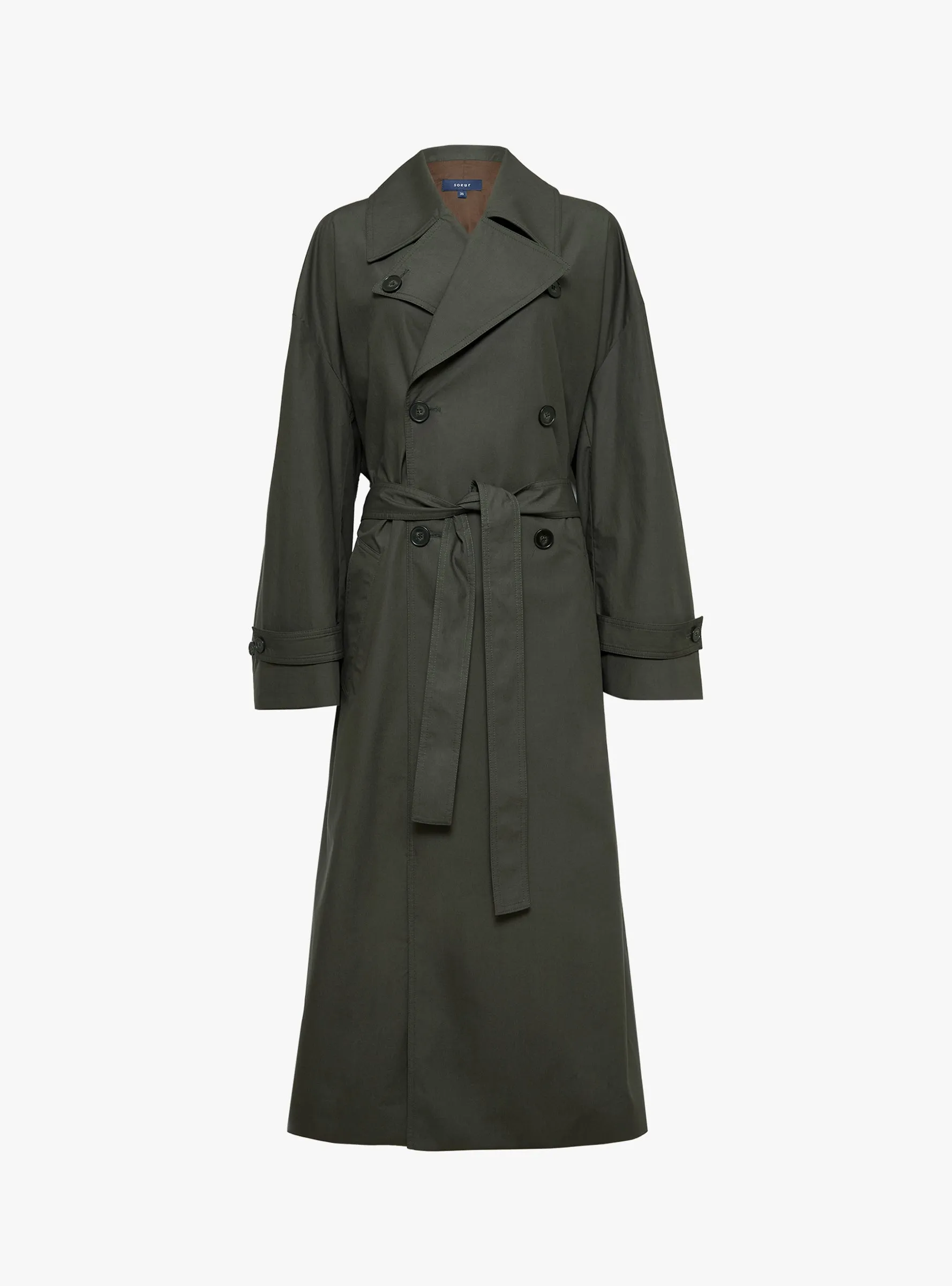 Helio Trench Coat Dark Anthracite sold by Garbstore