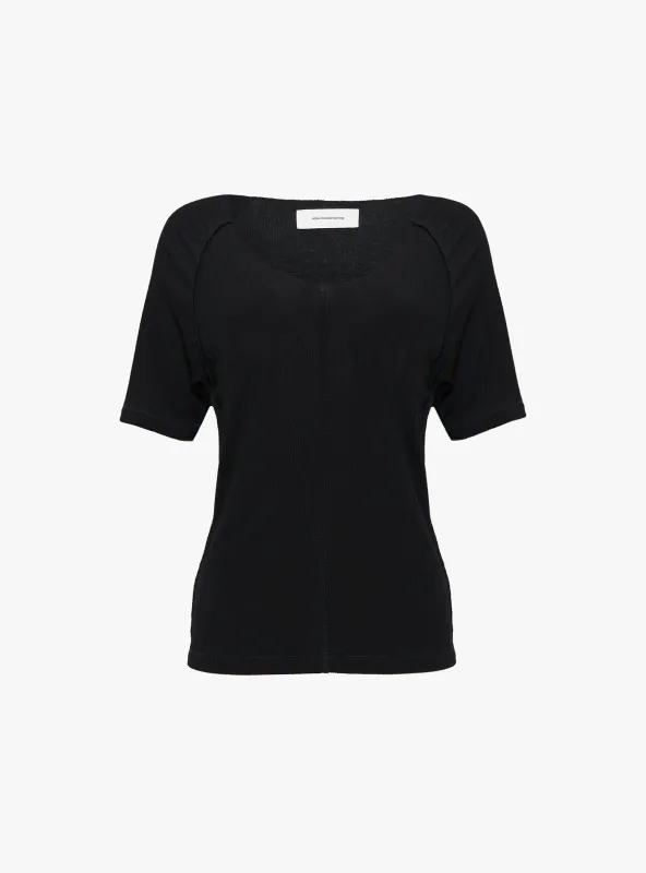 Flatlock Raglan T-Shirt Black Rib made by mfpen