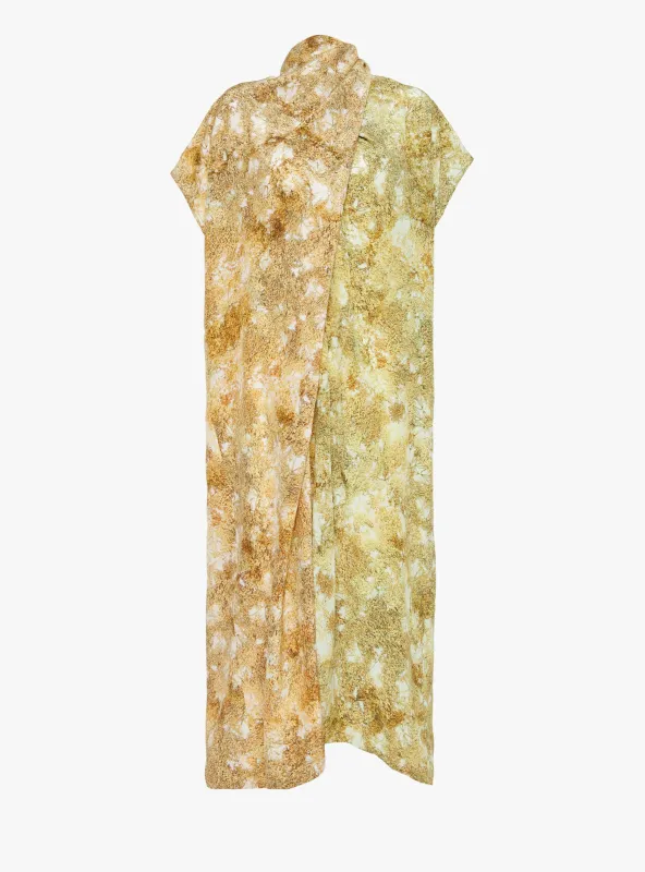 Peak Silk Dress Print N made by ANNTIAN
