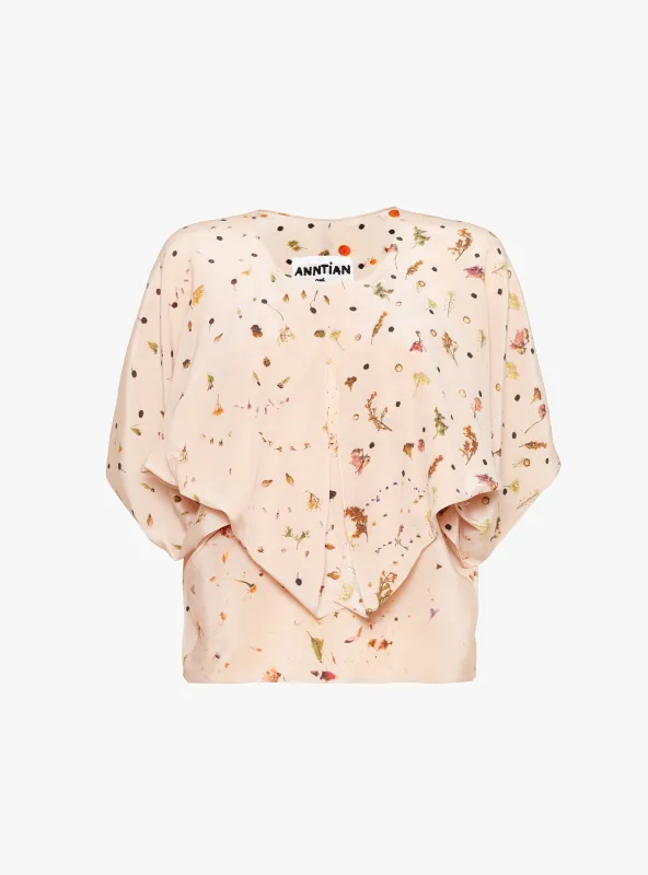 Peak Silk Top Print X made by ANNTIAN