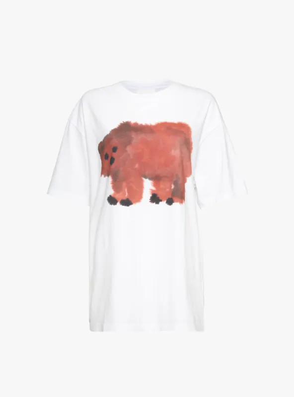 Bear T-Shirt White made by Garbstore