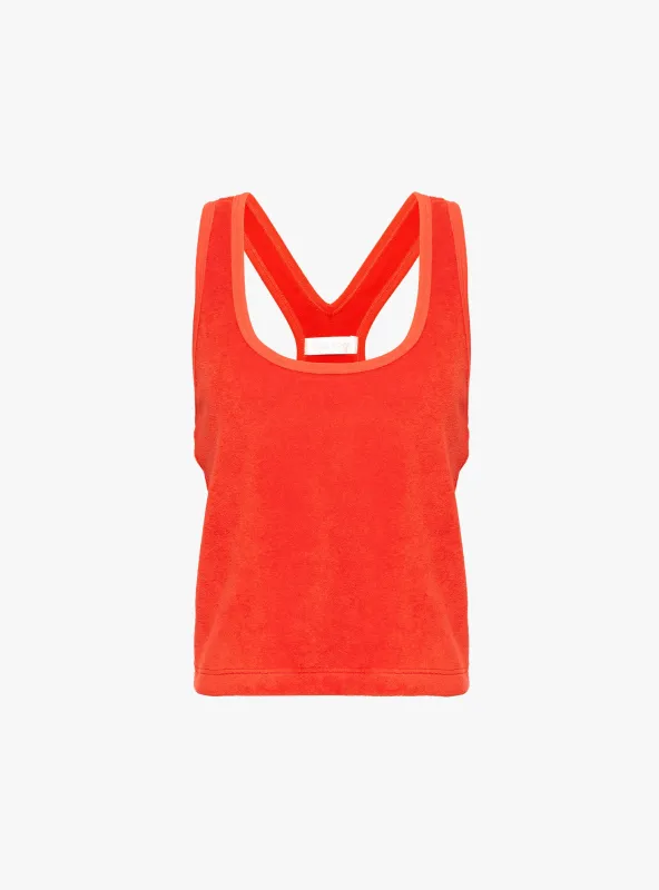 Tia Racerback Tank Top Cherry made by Suzie Kondi