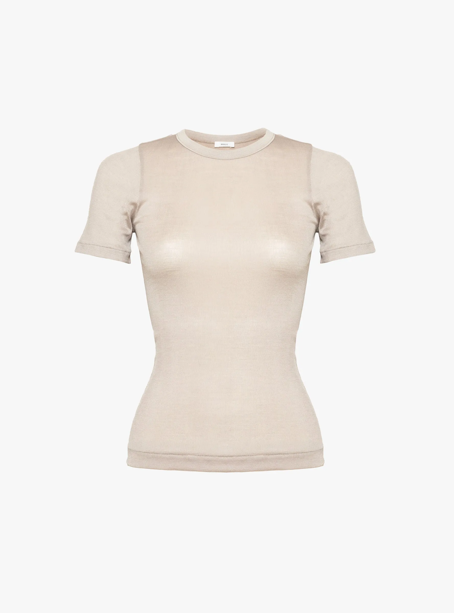 Hannah Crew Neck T-Shirt Beige sold by Garbstore