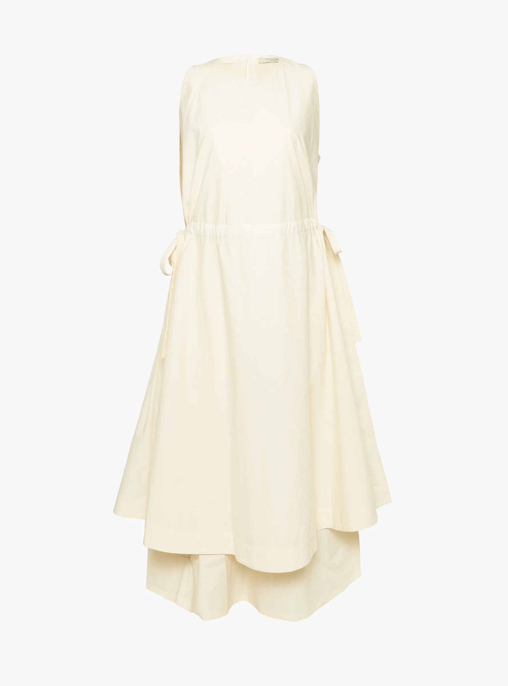 Papery Layered Dress Rice White sold by Garbstore