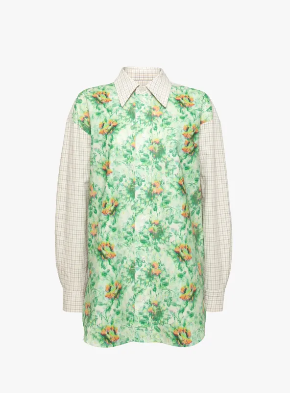 Combo Classic Shirt with Formal Collar Green and Orange made by Meryll Rogge