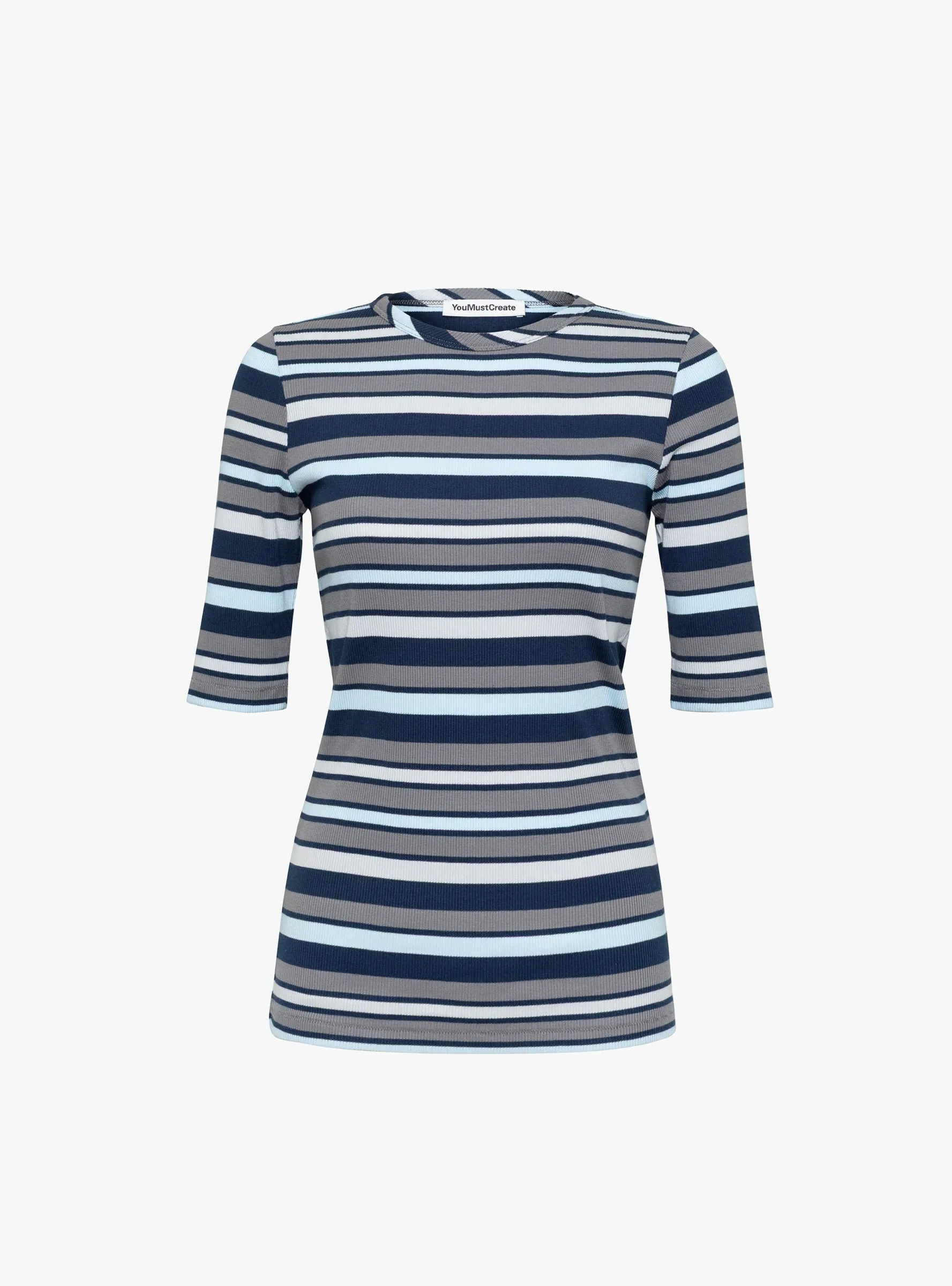 Charlotte Short Sleeve Top Blue Multi sold by Garbstore