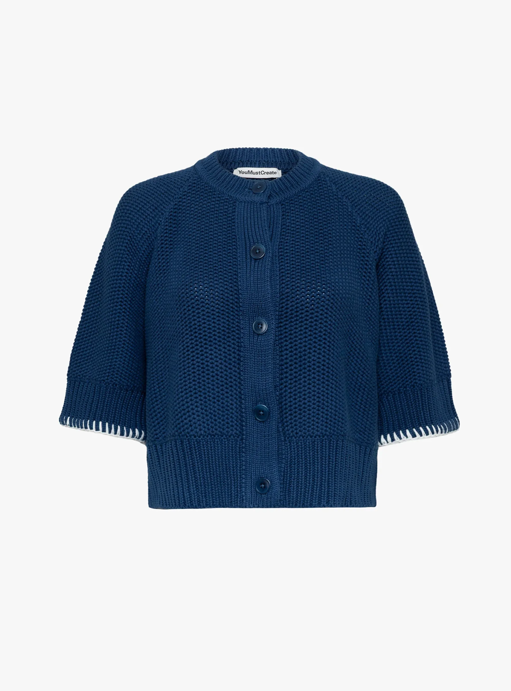 Kwai Knit Cardigan Blue sold by Garbstore