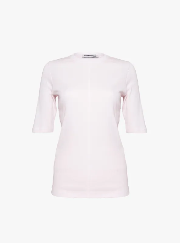 Charlotte Short Sleeve Top Pink made by YMC